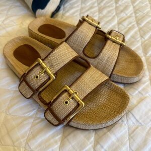 J crew Raffia Marlow sandal 8.5. Very good condition!